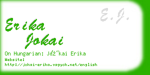 erika jokai business card